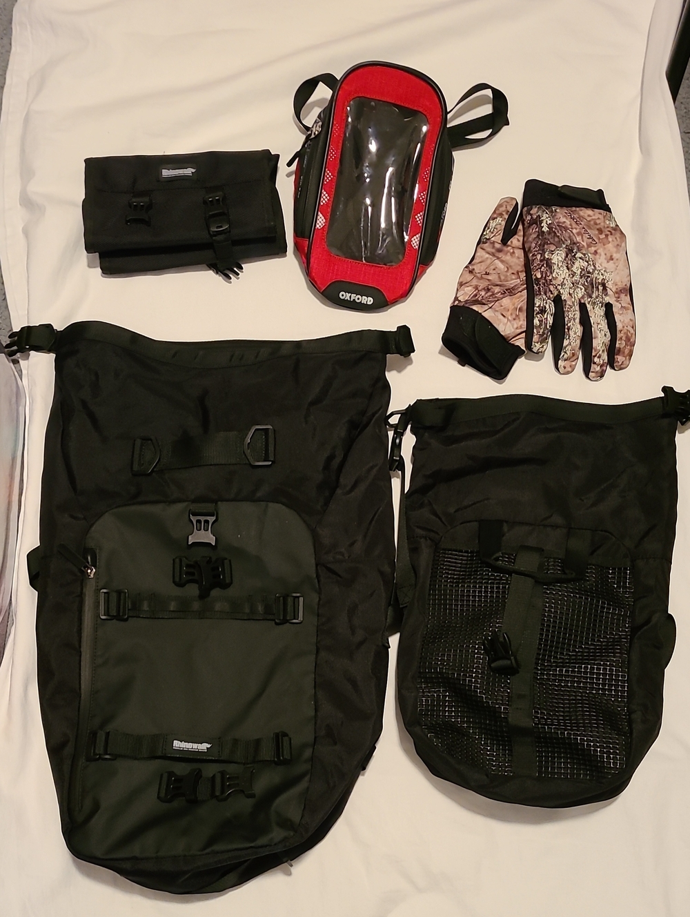 Motorcycle Bags, Rhinowalk, Oxford M1R, Gloves, Tool Bag Water Resistant Black